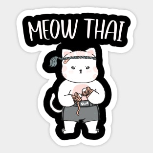 Muay Thai Cat Sticker